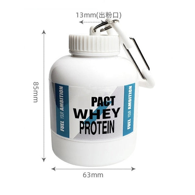 Protein Powder Container Organizer Keychain